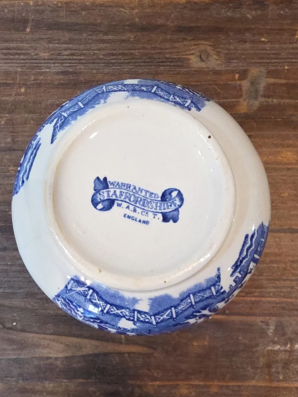 Antique English Blue Willow Lidded Vegetable Tureen W. Adams & Co Staffordshire